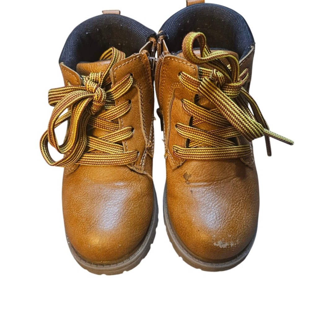 Carter's 11 Tan High-Top Faux Leather Boots - Picture 3 of 9